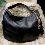 Michael Kors Bags | Like New Michael Kors Black Pebbled Leather One Shoulder Purse | Color: Black/Gold | Size: Os
