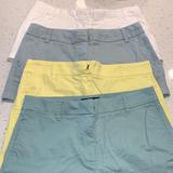 J. Crew Shorts | Lot Of J.Crew Chino Shorts (4) Pair | Color: Green/White/Yellow | Size: 8