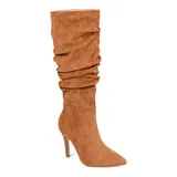 Journee Collection Sarie Tru Comfort Foam Women's Heeled Knee High Boots, Size: 7 Medium XWc, Red/Coppr