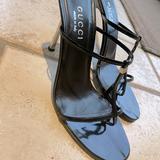 Gucci Shoes | Gucci Heels | Color: Black/Silver | Size: 7.5
