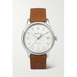 Jaeger-LeCoultre - Master Control Date Automatic 40mm Stainless Steel And Leather Watch - Silver