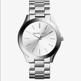 Michael Kors Jewelry | Michael Kors Slim Runway Silver-Tone Watch | Color: Silver | Size: Os