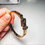 Michael Kors Jewelry | Michael Kors Gold & Tortoise Shell Buckle Bangle Bracelet | Color: Brown/Gold | Size: Os