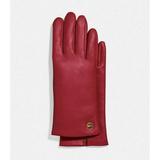 Coach Accessories | Nwt Coach Horse And Carriage Plaque Leather Tech Gloves | Color: Red | Size: 7 12