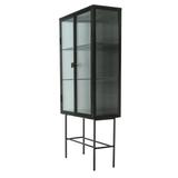 Latitude Run® Double Doors High Cabinet Glass in Black, Size 61.4 H x 27.6 W x 12.6 D in | Wayfair E1A42EB96B7D4FAC83B7D49D9A61BFE6