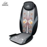 SNAILAX Shiatsu Back Massager with Heat, Massage Chair Pad, Massage Cushion with Gel Kneading Nodes for Back Pain, Vibration seating Massager, Gift for Men and Women, Home Office Chair Use Black