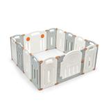 Costway Foldable Baby Playpen 14 Panel Activity Center Safety Play Yard-Beige