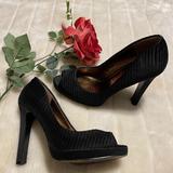 Jessica Simpson Shoes | Jessica Simpson Debista Black Rouched Satin Pumps | Color: Black | Size: 7