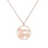 Limoges Jewelry Girls' Necklaces Rose - 14k Rose Gold-Plated Snowflakes Personalized Name Pendant Necklace
