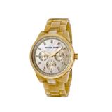 Michael Kors Accessories | Michael Kors Jet Set Horn Resin Links And Mother Of Pearl Dial Ladies Watch | Color: Gold/Tan | Size: Os