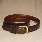 Coach Accessories | Coach Men's 40 Burgundy Leather Belt With Brass Buckle | Color: Brown/Red | Size: 40