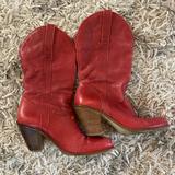 Jessica Simpson Shoes | Jessica Simpson Red Cowboy Boots | Color: Red | Size: 7.5