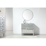 Willa Arlo™ Interiors Brewster 3 - Drawer Mirrored Accent Chest Wood in Brown/Gray, Size 30.0 H x 30.0 W x 18.0 D in | Wayfair