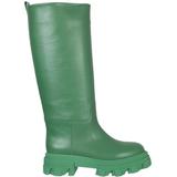 Combat Leather Boots - Green - Gia Borghini Boots