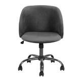 Everly Quinn Jitender Task Chair Upholstered/Metal in Gray, Size 34.0 H x 21.0 W x 22.0 D in | Wayfair 63566DC3BD31416189BED8556BE39EFD