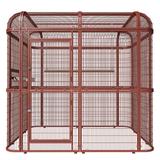 Tucker Murphy Pet™ Orrin 81.5" Steel Flat Top Flight Cage w/ Perch Steel in Gray, Size 81.5 H x 63.0 W x 86.6 D in | Wayfair