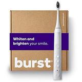 BURST Electric Toothbrush with Charcoal Sonic Toothbrush Head, Deep Clean, Fresh Breath & Healthier Smile, 3 Modes - Whitening, Sensitive, Massage, White [Packaging May Vary]