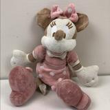 Disney Toys | 2013 Plush Disney Baby Minnie Mouse, Chime, Crinkles, Rattle, Pastel, Euc N5 | Color: Pink | Size: Osg