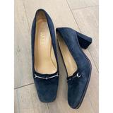 Gucci Shoes | Gucci Vintage Horsebit Suede Heels | Color: Blue | Size: 6.5