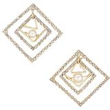 Satelliti Goldtone, Crystal, & Faux Pearl Geometric Drop Earrings - Metallic - Rosantica Earrings