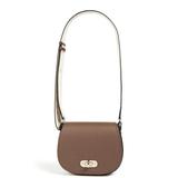 Luna Mini Pebbled-leather Shoulder Bag - Brown - Serapian Shoulder Bags