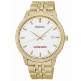 "Men's Seiko Gold UChicago Maroons Quartz White Dial Watch"