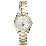 "Women's Fossil Pennsylvania Quakers Scarlette Mini Two-Tone Stainless Steel Watch"
