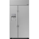 Dacor 42 Inch Professional 42" Built In Counter Depth Side-by-Side Refrigerator DYF42SBIWR