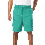 Men's Big & Tall KS Island™ 8" Cargo Swim Trunks by KS Island in Tidal Green (Size 6XL)
