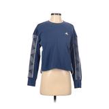 Adidas Pullover Sweater: Blue Solid Tops - Size X-Small