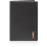 Leather Bifold Card Case - Black - Saint Laurent Wallets