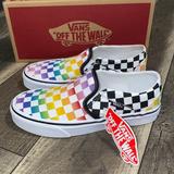 Vans Shoes | New In Box Authentic Vans Womans Slip On Classic Sneakers Sz 6 Display | Color: Silver/White | Size: 6