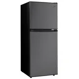 Danby DCR047A1BBSL 4.7 Cubic Feet Dual Door Compact Refrigerator, Black Steel, Grey
