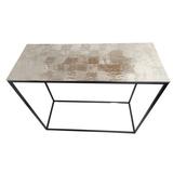 Everly Quinn 35.5" Console Table Metal in Black/Gray, Size 30.5 H x 35.5 W x 14.0 D in | Wayfair D49FA7E8A6A24F67AC30D28388E6487B
