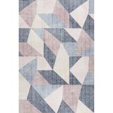 Blue/Orange/White Area Rug - Wade Logan® Fino Geometric Area Rug in Blue/Beige/Orange, Synthetic in Blue/Orange/White | Wayfair