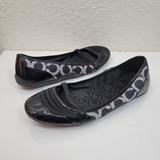 Coach Shoes | Coach Black Theresa Patent Leather Mary Jane Ballet Flat 8.5 | Color: Black/Gray | Size: 8.5