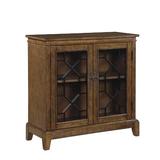 Canora Grey Sideboard & Buffets Cabinet w/ Iron Framed Glass Doors, 2 Adjustable Shelves Entryway Serving Wine Storage In Kitchen in Brown | Wayfair