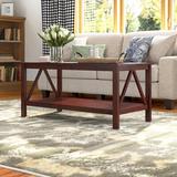 Andover Mills™ Soule 4 Legs Coffee Table w/ Storage Wood in Brown, Size 19.75 H x 44.0 W x 21.97 D in | Wayfair A84CBE6D97DC49B98C6F3A2CB9F60D2C