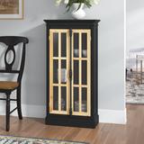 Three Posts™ Laforce Curio Cabinet Wood in Black, Size 46.5 H x 23.75 W x 11.8 D in | Wayfair 0251B162E7CC4258A676C7B369AD2467
