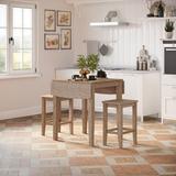 Gracie Oaks Salita Counter Height Drop Leaf Dining Set Wood in Brown, Size 36.0 H in | Wayfair BFF8EA9721ED421B9C1C39B5F0E25183
