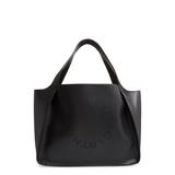 Stella McCartney Perforated Logo Faux Leather Tote in Black at Nordstrom