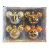 Disney Holiday | Disney Parks Mickey Mouse Icon Animal Glass Ornament Set | Color: Brown/Gold | Size: Os