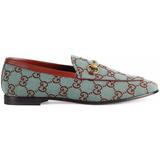 Jordaan GG Canvas Loafers - Blue - Gucci Flats