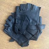 Louis Vuitton Accessories | Louis Vuitton Black Leather Fingerless Motorcycle Gloves | Color: Black | Size: Os