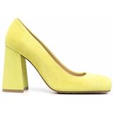 Square-toe Block-heel Pumps - Green - Bottega Veneta Heels