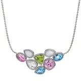 "Sterling Silver Gemstone Necklace, Women's, Size: 18"", Multicolor"