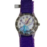 Disney Accessories | Disney Frozen Elsa Kids Watch, Time Teacher, Purple Nylon Strap | Color: Purple | Size: Osbb