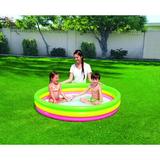 Bestway 5' X 5' Kiddie Pool Plastic in Green/Pink/White, Size 59.84 H x 59.84 W in | Wayfair 51103E