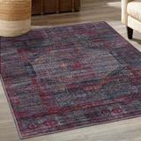 Brown/Red Area Rug - Langley Street® Hazelip Rug_Red & Black Chenille in Brown/Red, Size 63.0 W x 0.2 D in | Wayfair