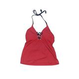 Nautica Swimsuit Top Red Solid Halter Swimwear - Women's Size Medium